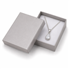 Silver paper pendant jewelry box with necklace