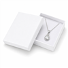White paper pendant jewelry box with necklace