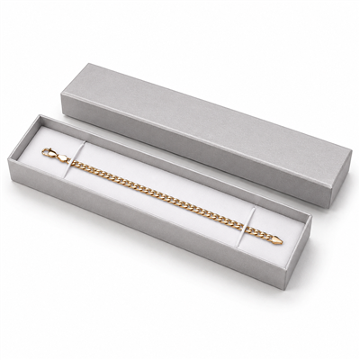Elegant silver paper bracelet jewelry box with bracelet