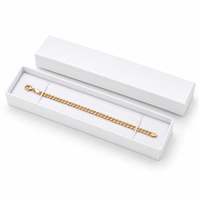 Elegant white paper bracelet jewelry box with bracelet