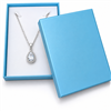 Blue necklace jewelry box with pendant necklace