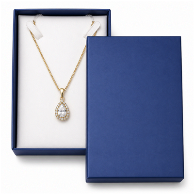 3188 NV/ NAVY BLUE CARDBOARD NECKLACE BOX