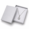 Silver necklace jewelry box with pendant necklace