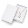 White necklace jewelry box with pendant necklace