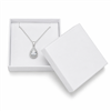 White paper pendant jewelry box with necklace pendant