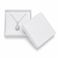 White paper pendant jewelry box with necklace pendant