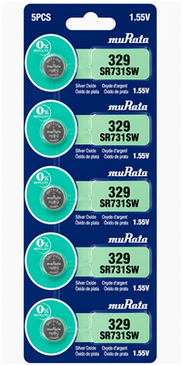 SR731SW / 329 Mercury Free Sony-muRata  Silver Oxide Watch Battery