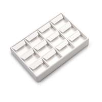 3504(WH)  WHITE 12 EARRING TRAY