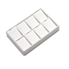 White Leatherette 8 Pendant Display Tray 9 x 6 x 1.5 Inch
