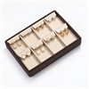 3508/CB Chocolate Beige 8-Pair Earring Display Tray