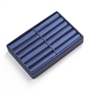 3513/ NV LEATHERETTE 10 BANGLE TRAY NAVY BLUE