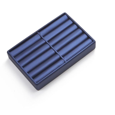 3513/ NV LEATHERETTE 10 BANGLE TRAY NAVY BLUE