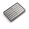 3513/ SV LEATHERETTE 10 BANGLE TRAY SILVER GRAY