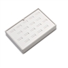 3519/ WH WHITE LEATHERETTE  18 RING TRAY