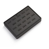 3519/BK  BLACK  LEATHERETTE  18 RING TRAY