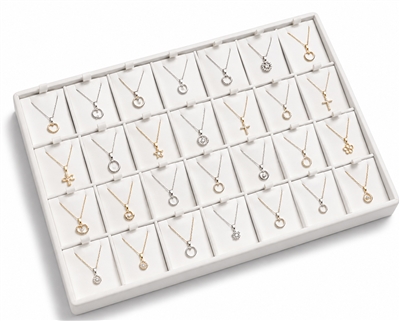 3603L/WH White Stackable 28 Pendant Display