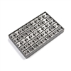 3615ET/ SV  Silver Gray 45 Earring Tree Leatherette Tray