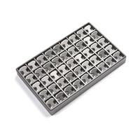 3615ET/ SV  Silver Gray 45 Earring Tree Leatherette Tray