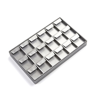3624/SV SILVER GRAY 18 EARRING TRAY
