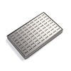 3628-SV Silver Gray Leatherette 72-Ring Jewelry Display Tray
