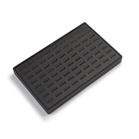 3628R/BK  BLACK LEATHERETTE 72-SLOT RING DISPLAY