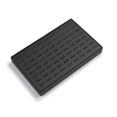 3628R/BK  BLACK LEATHERETTE 72-SLOT RING DISPLAY