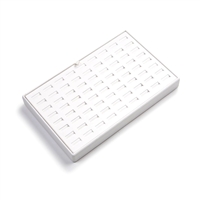 3628R/WH WHITE LEATHERETTE 72-SLOT RING DISPLAY