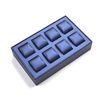 3640/NV Navy Blue Leatherette 8-Watch Display Tray