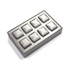 3640/SV Steel Gray Leatherette 8-Watch Display Tray