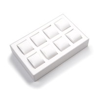 3640/WH  WHITE 8 WATCH TRAY