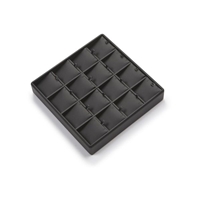 3703/BK Leatherette 16 Pendant display tray.