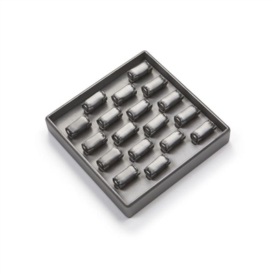 3721/SV SILVER/GREY 18 RING ROLL TRAY