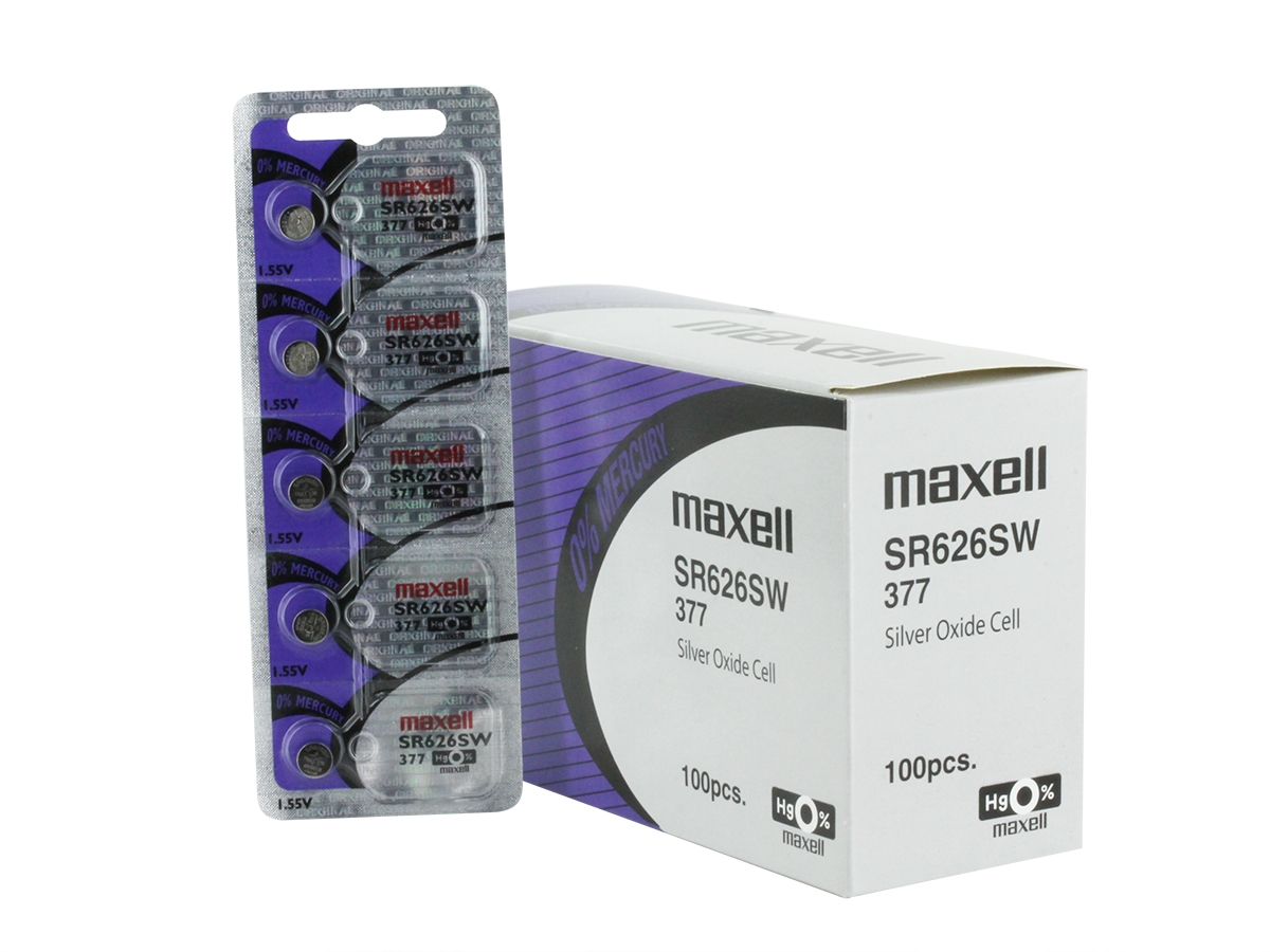 Maxell Watch Batteries 377 Silver Oxide Cell 1.5v.