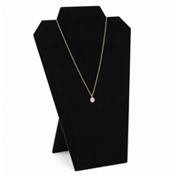 60-2(BK) Black Velvet Jewelry Necklace Display Easel, 12-1/2" Tall