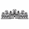6002CST/SV Silver Gray 27-Piece Jewelry Display Set