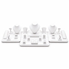 6007CST WH White Leatherette Jewelry Display Set 23 Pieces