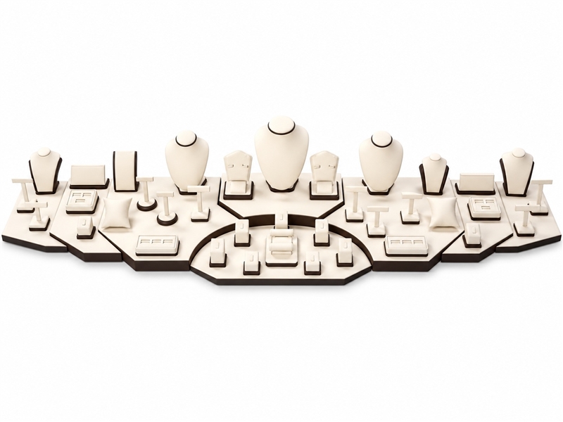6133-6 CB Chocolate Beige Extra Large Jewelry Display Set