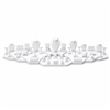 6133-6 WH White Leatherette Jewelry Display Set 69 Inch