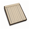 Chocolate Beige Leatherette Chain Display Tray for Jewelry Necklaces and Chains