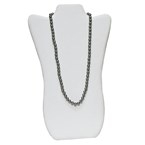 67-3L(W) Leatherette Curved Necklace Easel