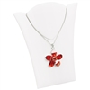 67-3L/WH  Leatherette Curved Necklace Easel