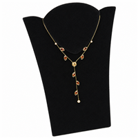 67-A4 (BK) Black Velvet Necklace Display with Easel