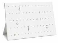 68-EL/WH  Body jewelry w/Easel (54-hook)- White faux leather