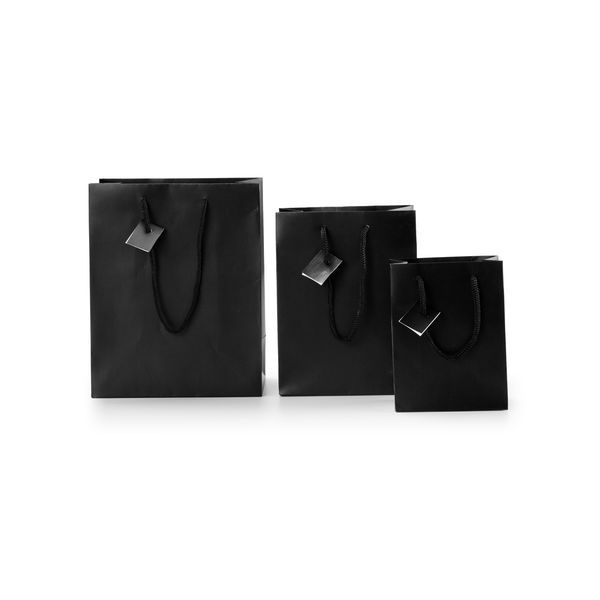 7126 BK Matte Black Jewelry Gift Bag