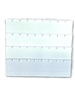 White Leatherette Half-Size Tray Insert Earring Pad for 16 Pairs of Earrings