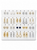 White Leatherette Half-Size Tray Insert Earring Pad for 16 Pairs of Earrings