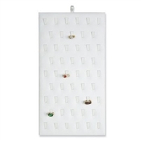 95-6L / WH   White Vertical Ring Display Pad with Clips
