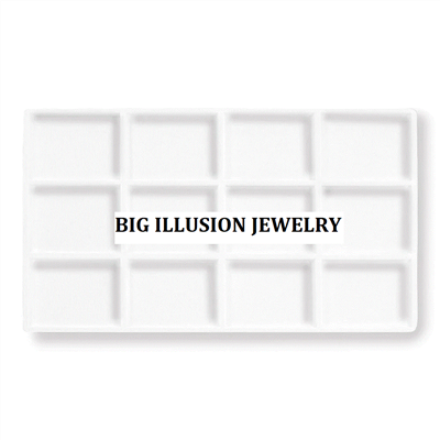 96-12/WH White  Full-Size Tray Liner - 12 Section