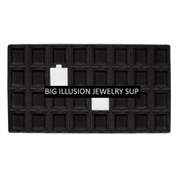 96-32E/BK Black  Full-Size Tray Liner - Fit 32 Pcs (1 1/2" X 1 3/4") Puff Pad