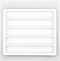 97-05(WH) White Flocked Plastic Tray Insert 5 Section